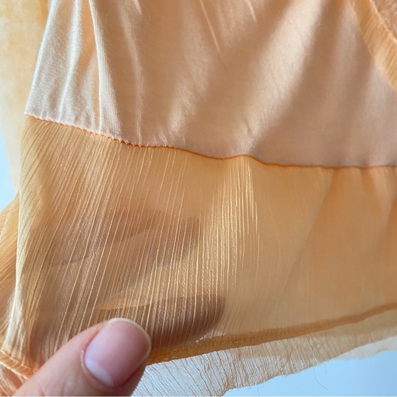 Knitted & Knotted | Anthropologie Alpaca Blend Open Knit Sheer Sleeves Peach - Picture 5 of 12